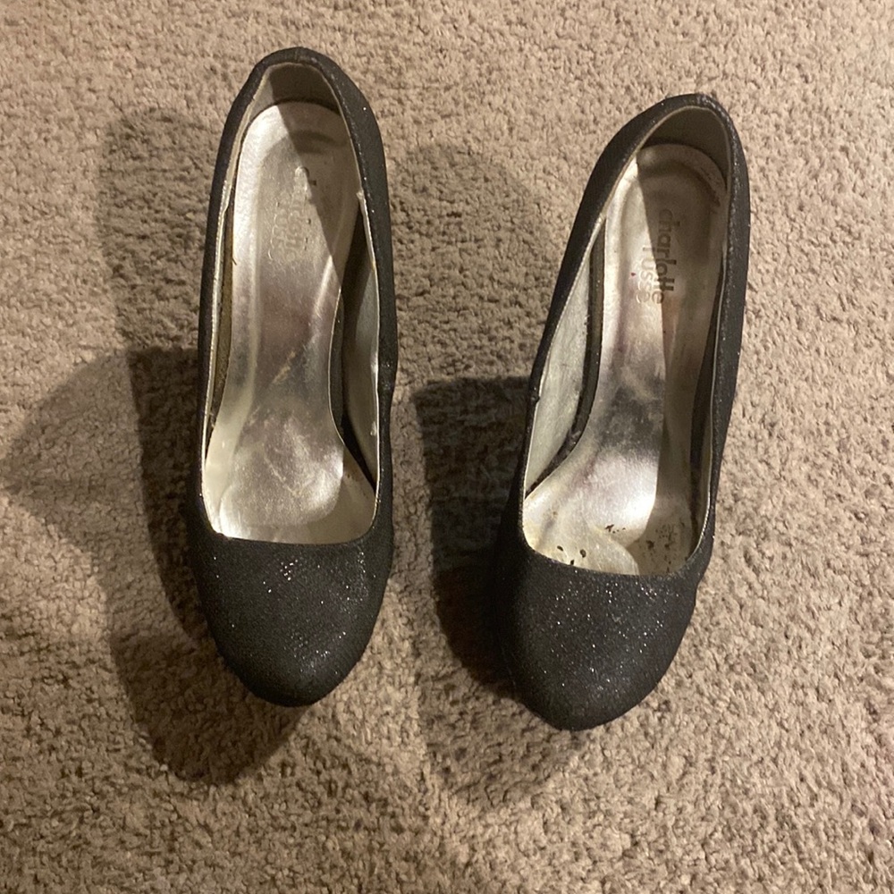 Woman’s Charlotte Russe glittery pumps size 8